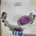 Amethyst Bracelet-Silver Cuff Bracelet