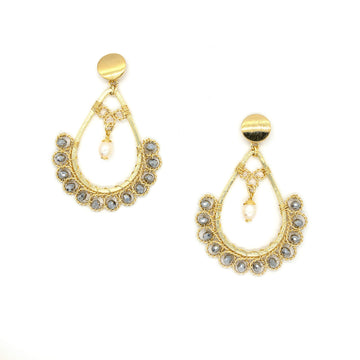 Amara Earrings  - Pearl Charm