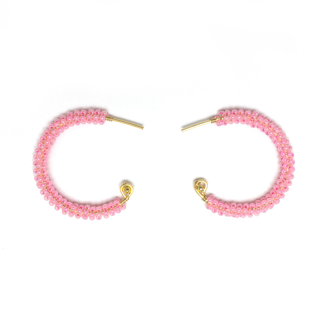 Florence gold Hoop Earrings are 1.5 inches long, Gold and Yellow Earrings. Wire Wrapped Earrings. Lightweight and comfortable earrings. Handmade for women. Open hoop earrings.