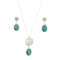 Sunshine Silver Pendant Necklace  Green Crystals and Silver Necklace. 9.25 Sterling Silver Chain.
