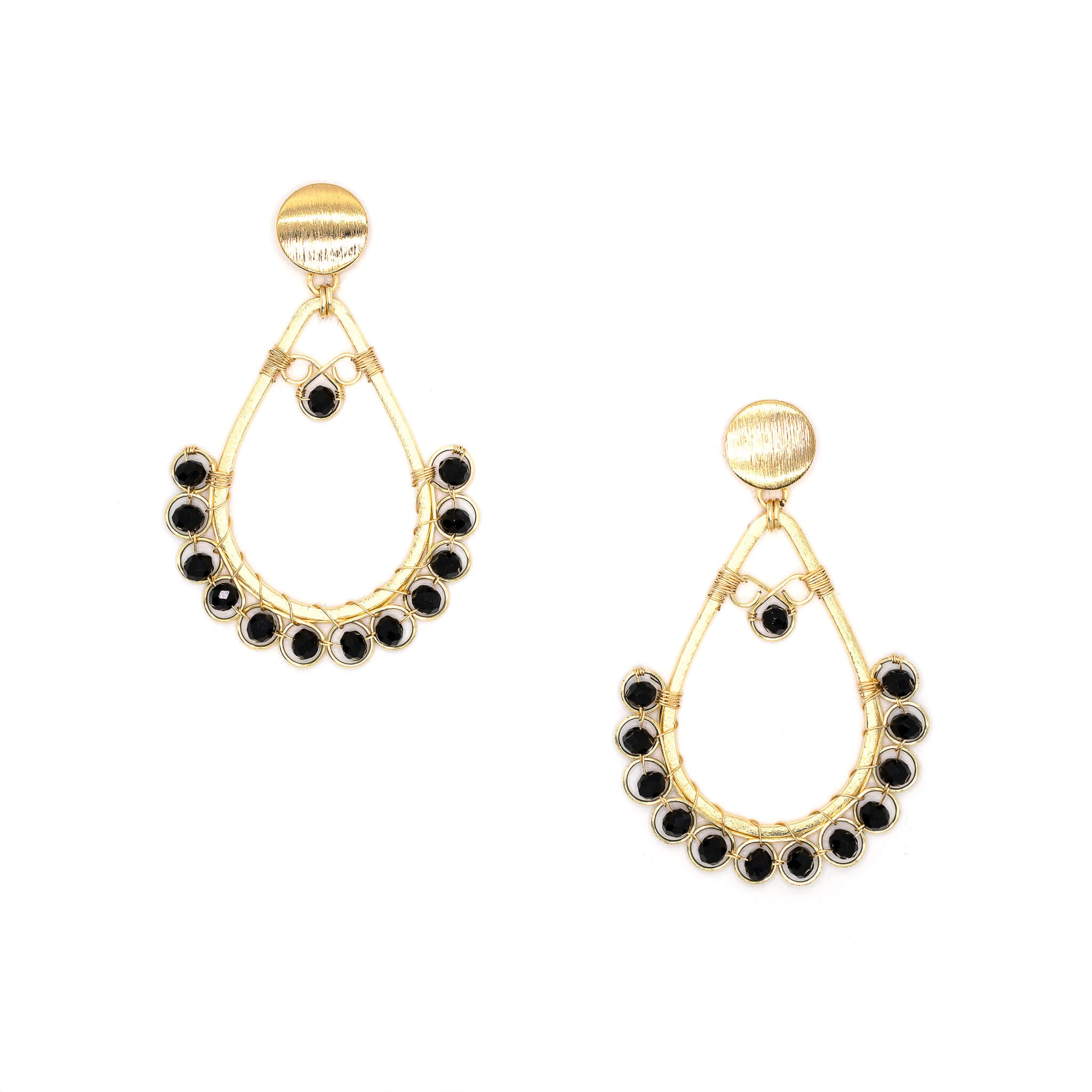 gold black beads earrings designs with weight and price|gold black beads  buttalu designs| - YouTube