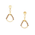 Gold and Pearl dangle Earrings. The Adilah Earrings. Crystal beaded Earrings. Simple Dangle Earrings.