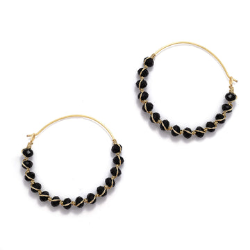 Hoop Earrings with Crystals. The Asti Hoop Earrings. Hoop Earrings Gold Plated.